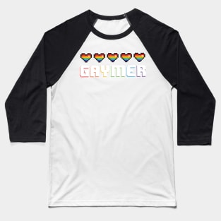 Gaymer the Gay Retro Games T-shirt Baseball T-Shirt